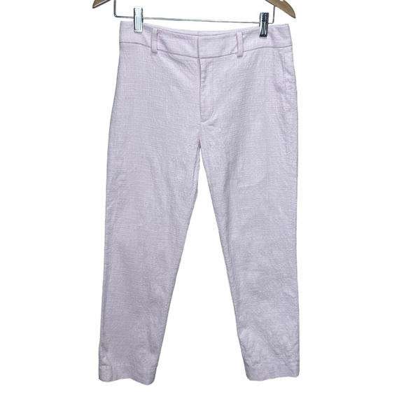 CLUB Monaco Pink Tweed Cropped Ankle Pants Size 4 - Picture 1 of 10